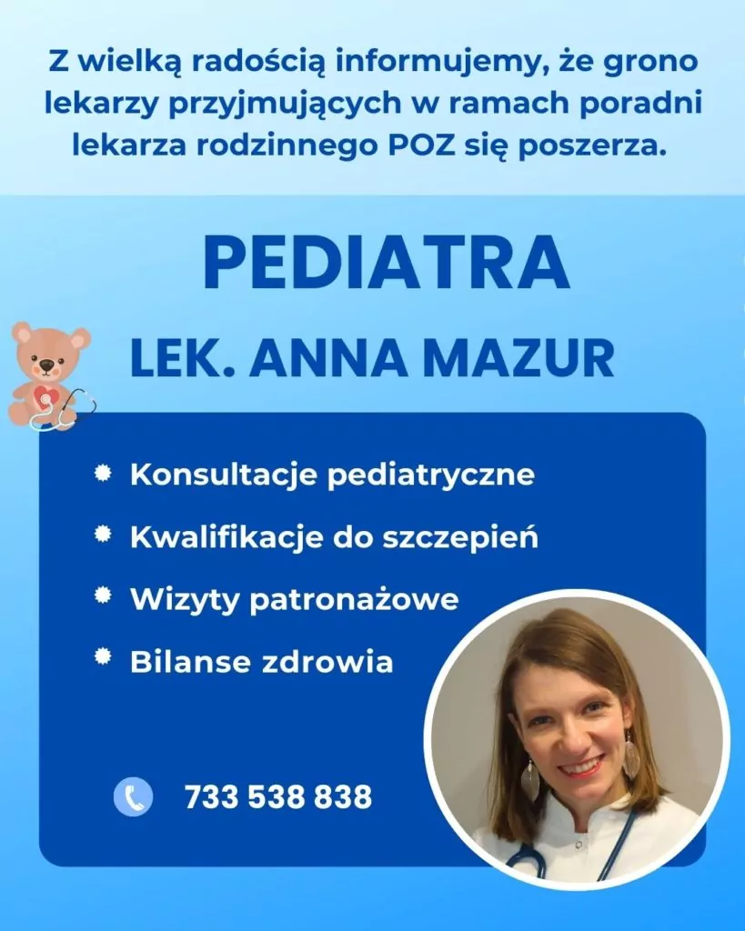 Pediatra w Centrum Medycznym Niwa Głogów Małopolski