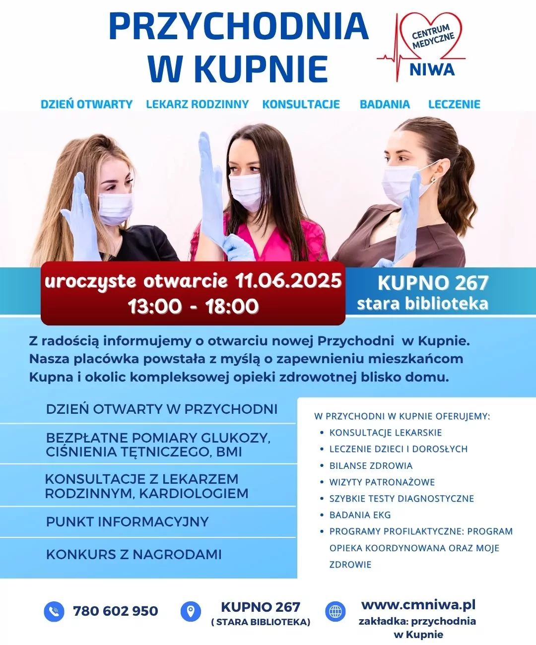 CM Niwa Głogów Młp. Centrum Medyczne NIWA 4 NOWA PRZYCHODNIA W KUPNIE - otwarcie