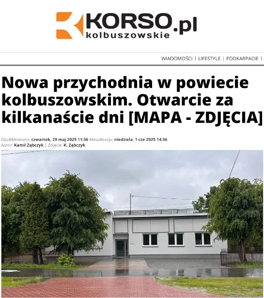CM Niwa Głogów Młp. Centrum Medyczne NIWA 3 CM Niwa Głogów Młp. 2 Nowa przychodnia w powiecie kolbuszowskim korsokolbuszowskie