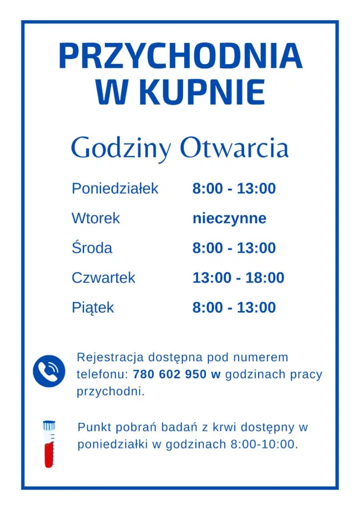 CM Niwa Głogów Młp. Godziny Otwarcia Przychodni w Kupnie