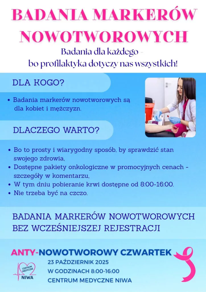 Antynowotworowy Czwartek w CM NIWA!