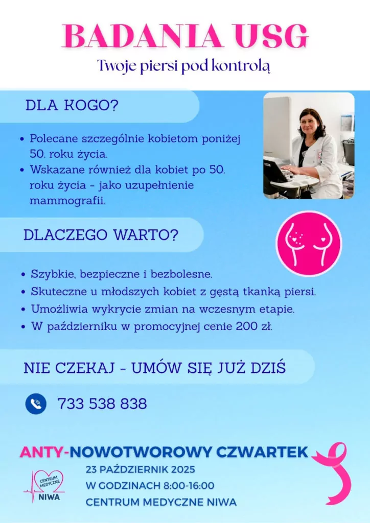 Antynowotworowy Czwartek w CM NIWA!