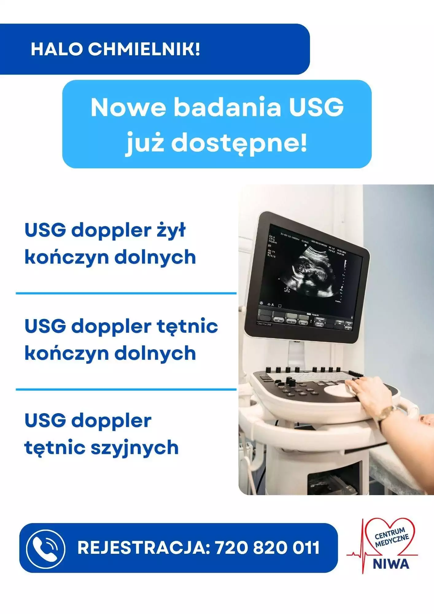 CM Niwa Głogów Młp. Centrum Medyczne NIWA 33 CM Niwa Głogów Młp. USG Chmielnik