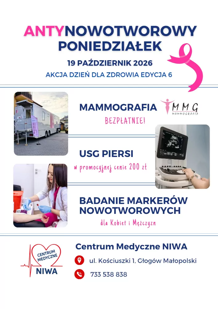 CM Niwa Głogów Młp. 1 Antynowotworowy Poniedzialek Glogow Malopolski
