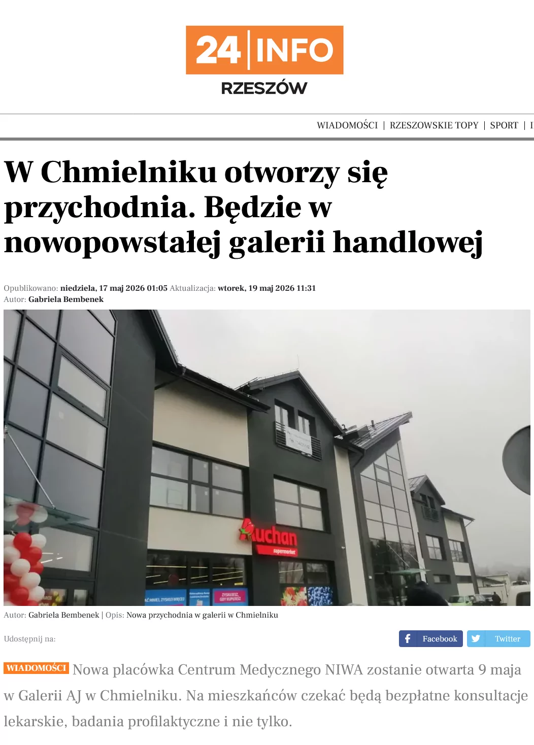 CM Niwa Głogów Młp. Nowa przychodnia chmielnik rzeszow24.info